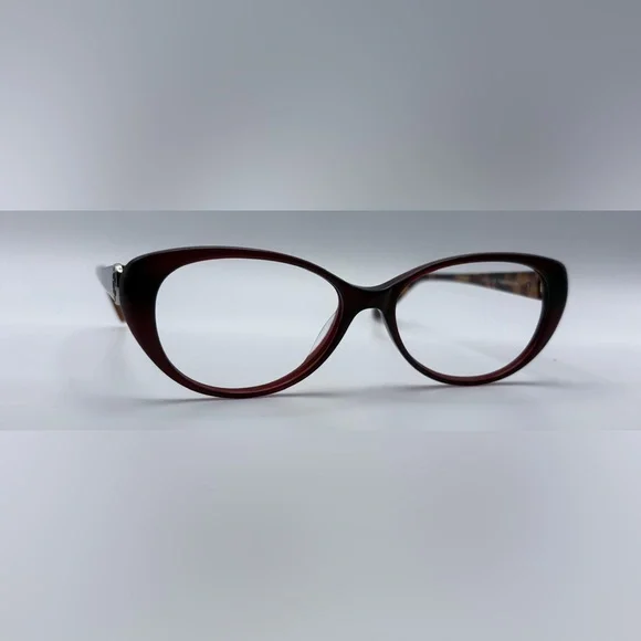 London Fog Vivien Tortoise Burgundy Oval Sunglasses Frames Only