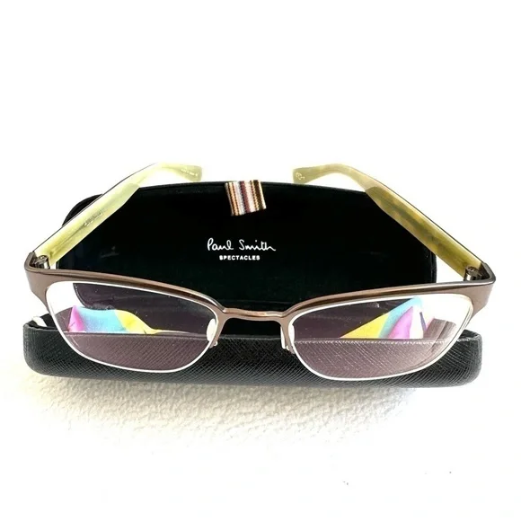 Unisex Paul Smith Eyeglasses Brown Green one size
