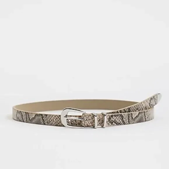 Express Snakeskin Print Belt