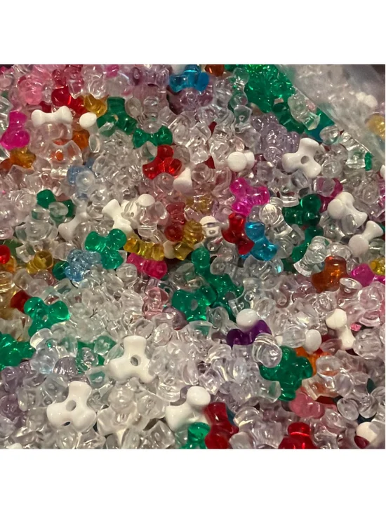 Multicolor acrylic tri-beads, over 2lbs  #kidcore #crafting #rave #jewelrymaking
