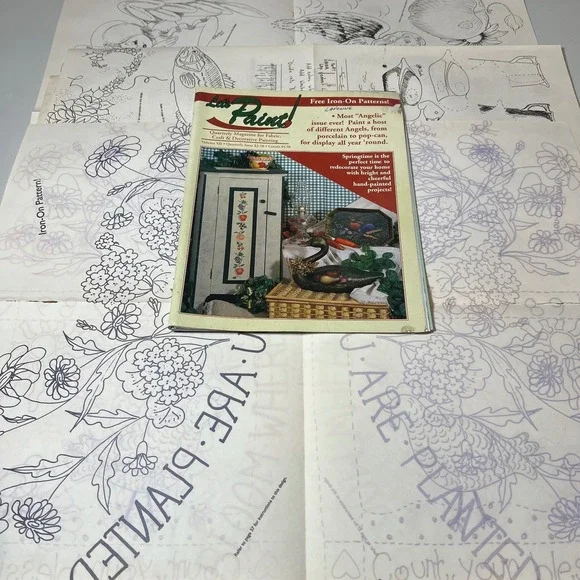 Let's Paint! Magazine Issue 12 April-June 1995 Iron-On Patterns Angels Country