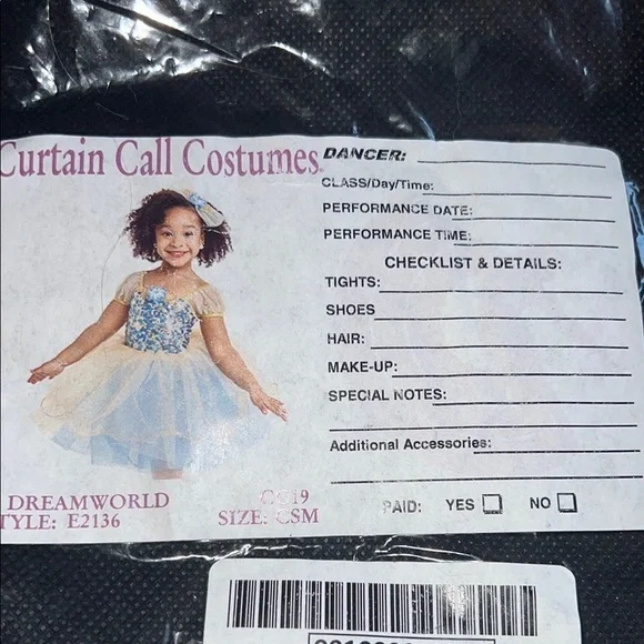 Curtain call dance costume
