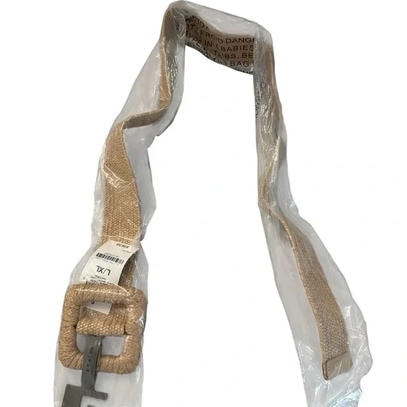 Style & Co. Women’s Natural Braided Adjustable Belt Size L/XL NWT