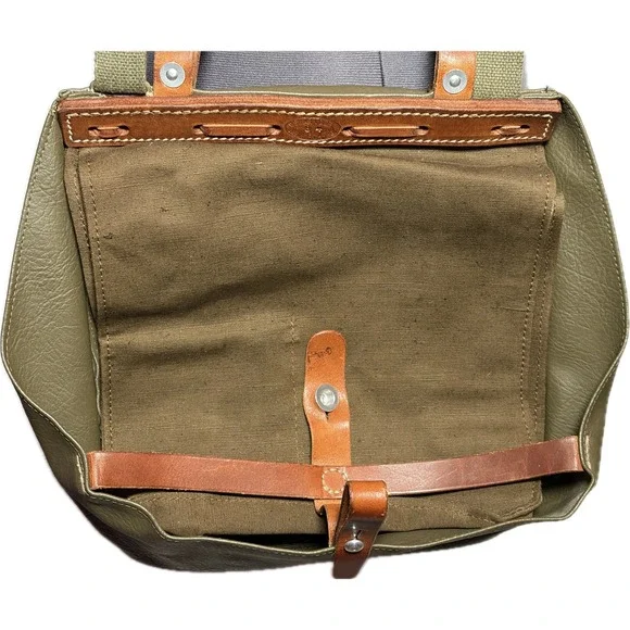 Vtg Swiss Army Bread Bag Oskar Vogel Military Satchel Canvas Crossbody Messenger
