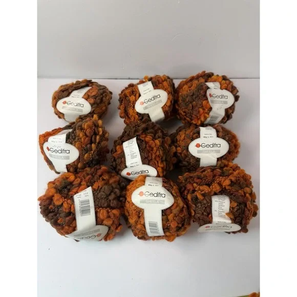 Gedifra Super Bulky Sheela Yarn Lot of 9 Wool-Acrylic-Nylon 50g Harvest Autumn