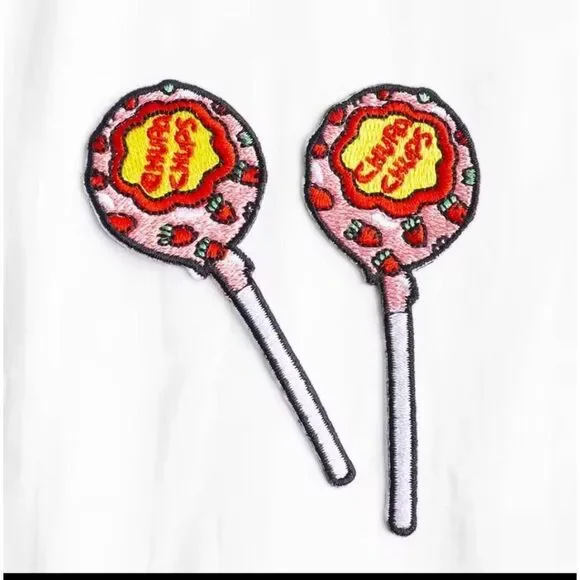 NWOT Set of 2 Chuppa Chups Lollipop 🍭 Iron on Applique
