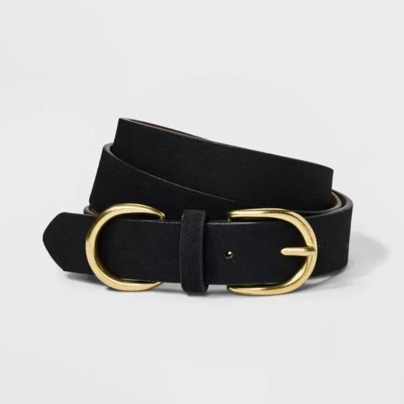 Universal Thread Double Harness Metal Loop Belt – Black – Size M – NWOT
