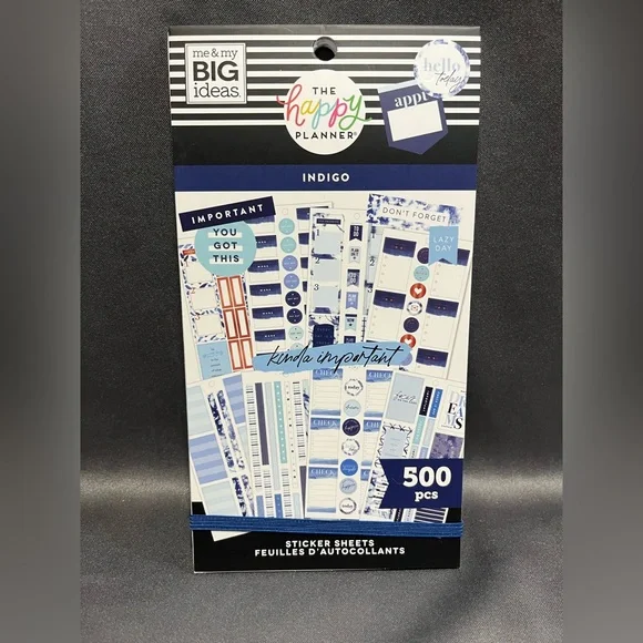 The Happy Planner - Indigo Sticker Sheets - New