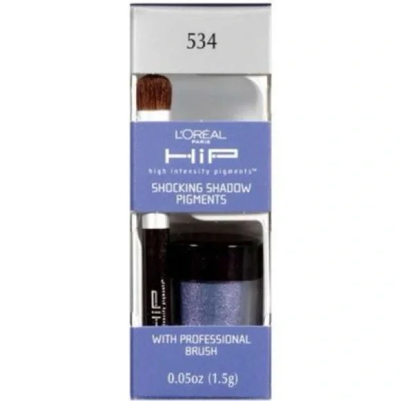 L'OREAL HIP Shocking Shadow Pigments with Brush Valiant Purple Eyeshadow NIB