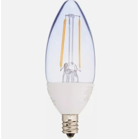 GE Reveal Dimmable Candelabra Base BC Shape LED Light Bulb‎ 240 Lumens 3w