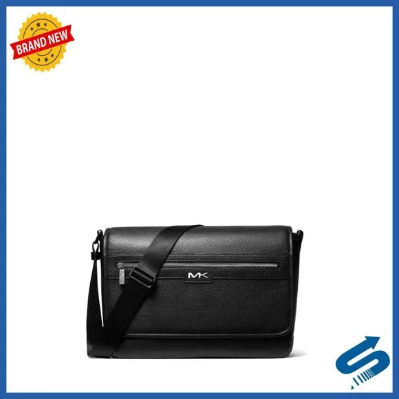 Men's Messenger Bag with Adjustable Strap, 15L Capacity, Polyurethane Exterior