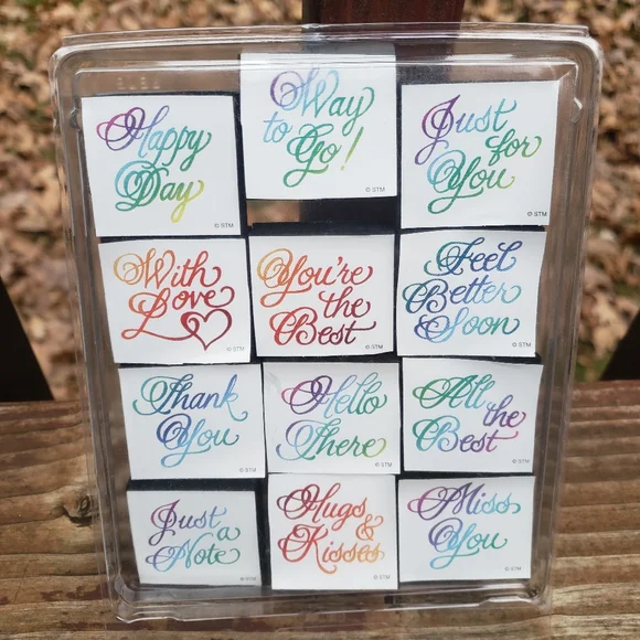 (12) STM Rubber and Foam Stamps - Wording / Sayings Collection