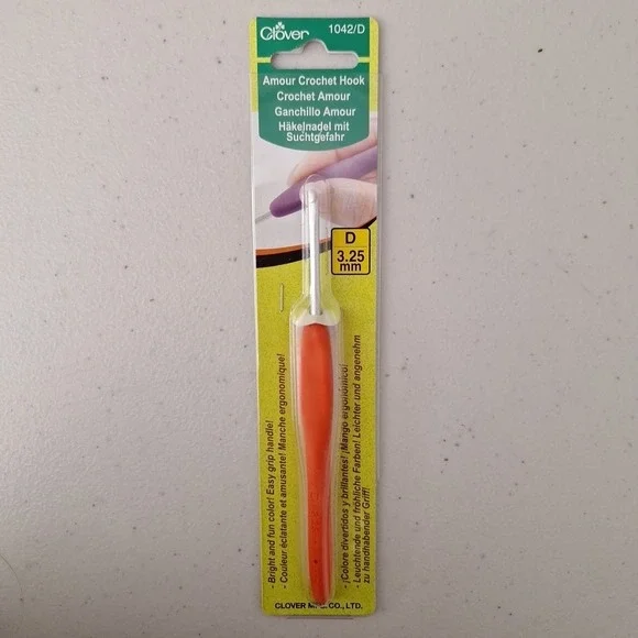 Clover 1042/D Amour Crochet Hook Size D3/3.25mm Orange MADE IN JAPAN New