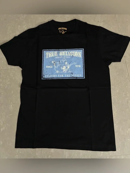 New Men’s True Religion  Black Graphic T-shirt Size M