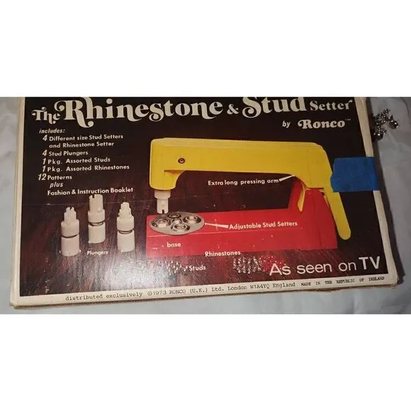RONCO Vintage 1974 The Rhinestone and Stud Setter  Original Box. Some usage. Box