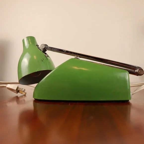 Mid-Century Avocado Green‎ Articulating Library Desk Lamp