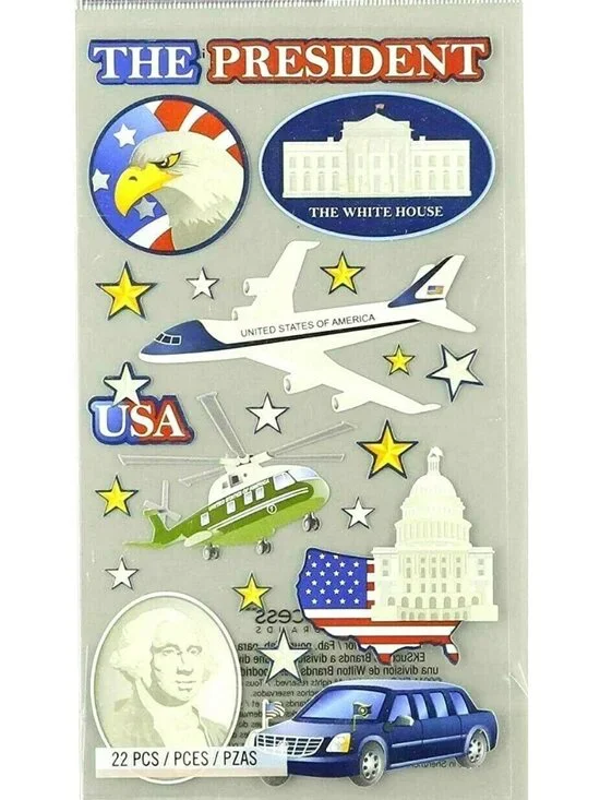 EK Success Sticko Mr. President Stickers History Government Airplane Patriotic