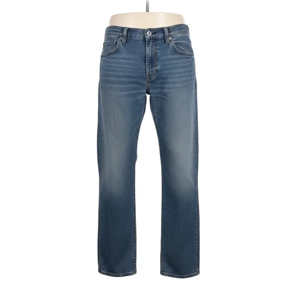 True Religion Ricky Relaxed‎ Straight Jeans Light Wash Denim - Size 34