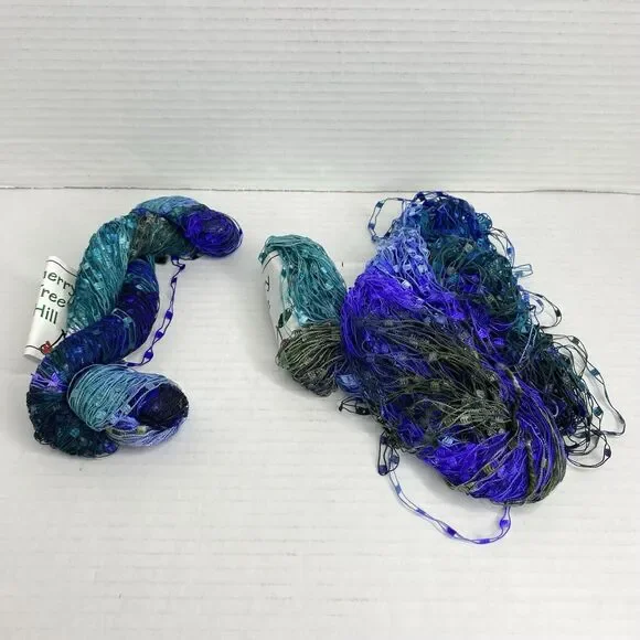Cherry Tree Hill Lot of 2 Windsong Fancy Chain Ladder Novelty Yarn 165 yds each