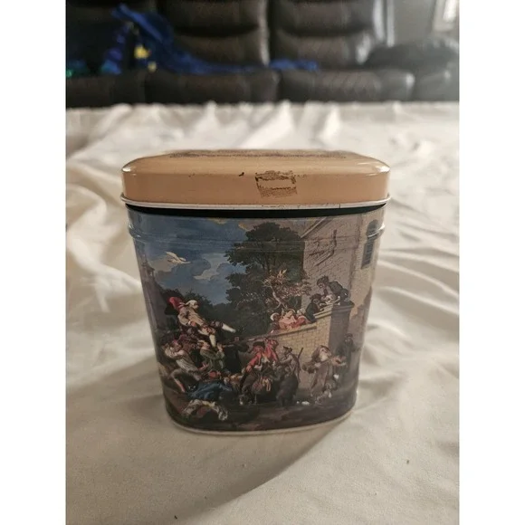 Vintage William Hogarth Chairing The Member Memorabilia Tin Very Good Condition