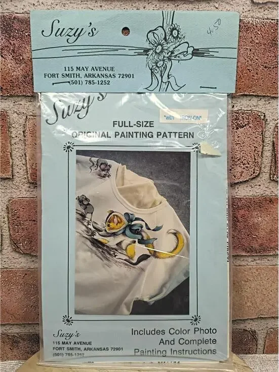 Suzys Full Size Original Painting Pattern Summer Calico Kitten n Mice Sealed New