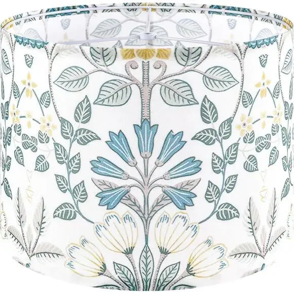 GOSO Lampshade Polyester Fiber Printing Flowers Plants Drum Lamp 13