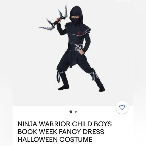 CALIFORNIA COSTUMES  NINJA WARRIOR - NEW - LARGE CHILD COSTUME