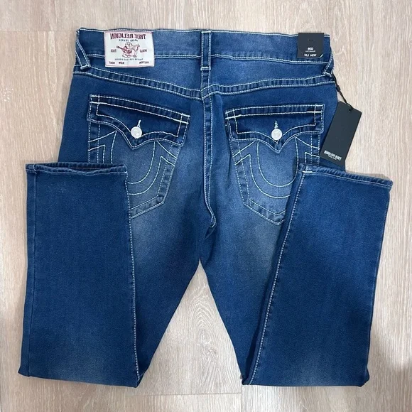 NWT TRUE RELIGION Geno Relaxed Slim Jean’s Men’s Size 34/32 Retail $199