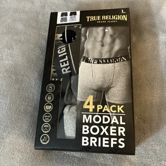 True Religion Boxer Briefs Size Large New In Package.  A111