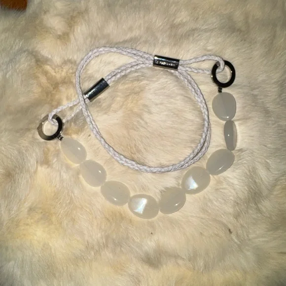 Dyrberg/Kern Leather and Glass Necklace