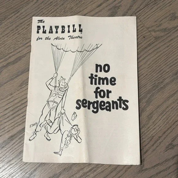 No Time for Sergeants Playbill Alvin Theatre Don Knotts Roddy McDowell Aug 1956