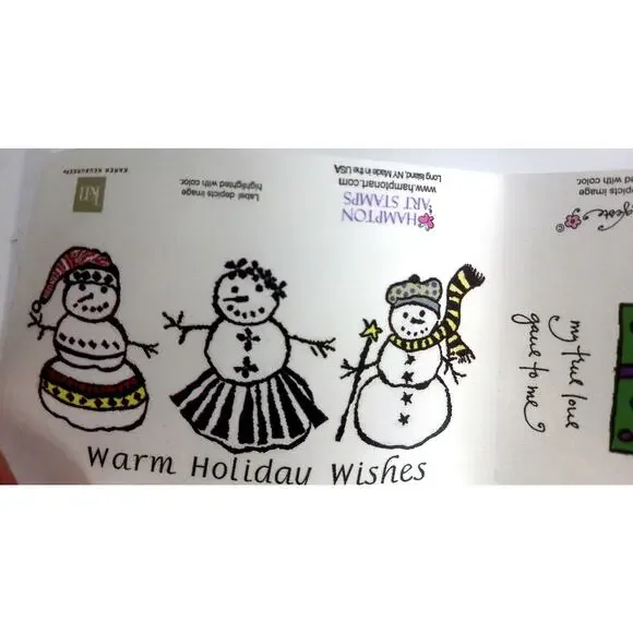 Hampton Art Christmas Stickers Warm Holiday Wishes And True Love Presents