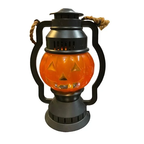 Vintage Jack 'O Lantern Electric Flaming Light Up Lantern 11