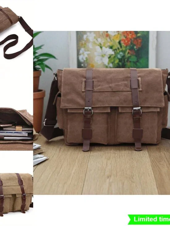 Canvas Retro Crossbody Bag Adjustable Strap Messenger