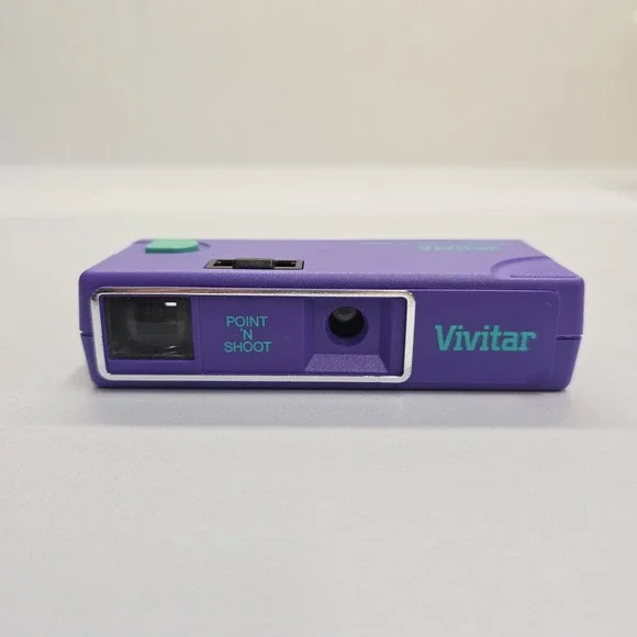 Vivitar Point N Shoot 35mm Film Camera Purple Vintage Retro Compact