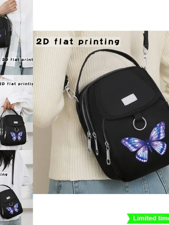 Shiny Pattern Lightweight Commuter Messenger Bag