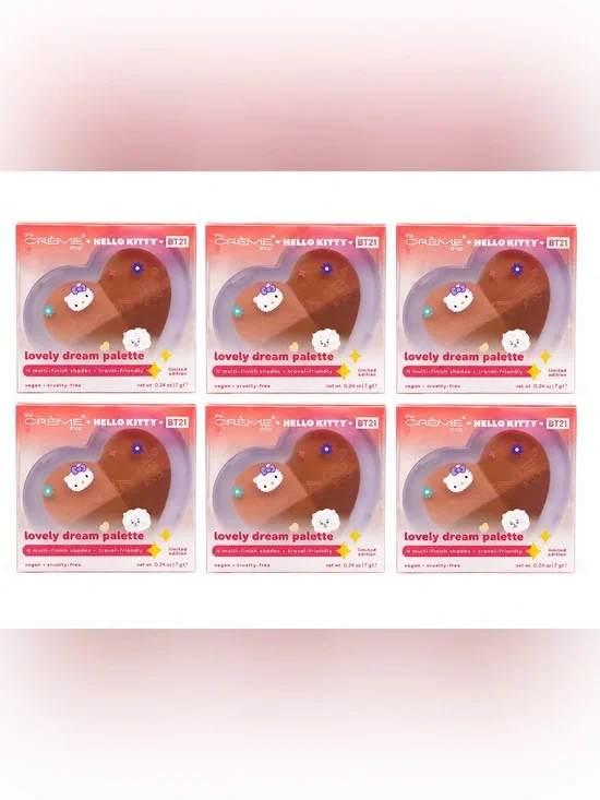 💖Bundle of 6 The Crème Shop x Hello Kitty BT21 Lovely Dream Palettes BNIB
