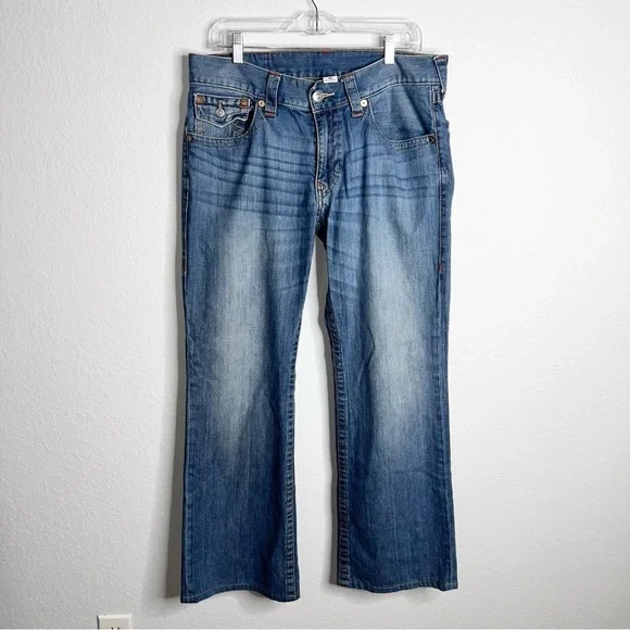 True Religion Jeans Men 34 X 31 Bootcut Medium Wash Y2K CL
