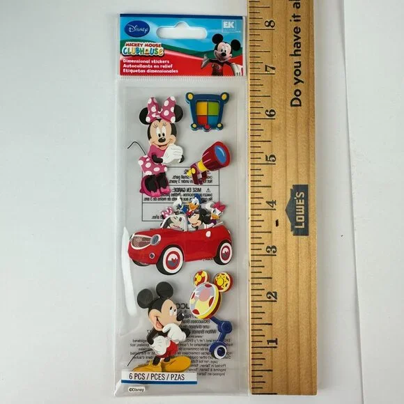 Disney Mickey Mouse Clubhouse Dimensional Stickers 6 Pieces