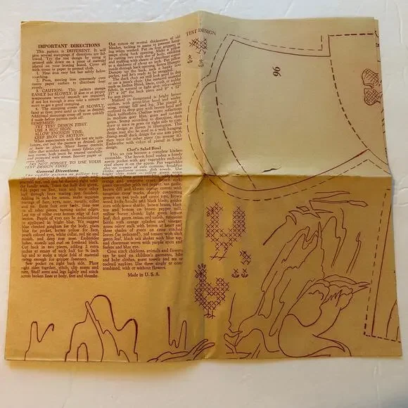 Vintage Mail Order Crosstitch Pattern #96 Humpty‎ Dumpty, Chair Set, Salad Bowl