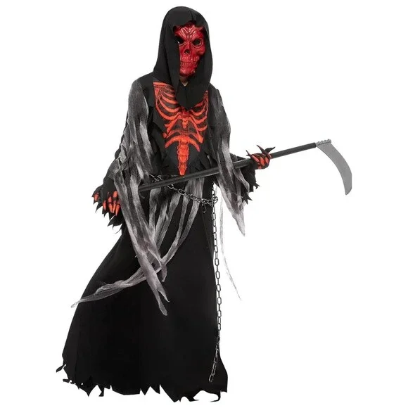 spooktacular creations Red Skull Reaper Costume Childs Small