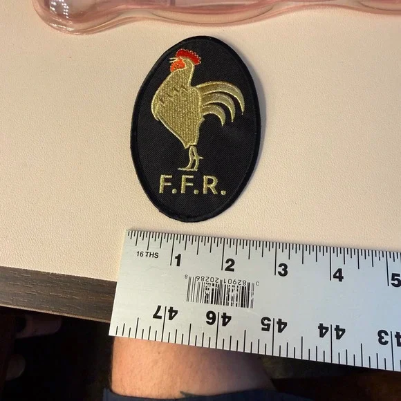F F R‎ Embroidered French Rooster Patch Applique Sew Iron On Emblem