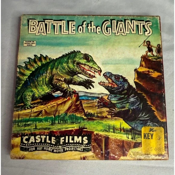 Vintage Castle Films Battle of the Giants 8mm Movie Reel No 1014 Sci-Fi Monster
