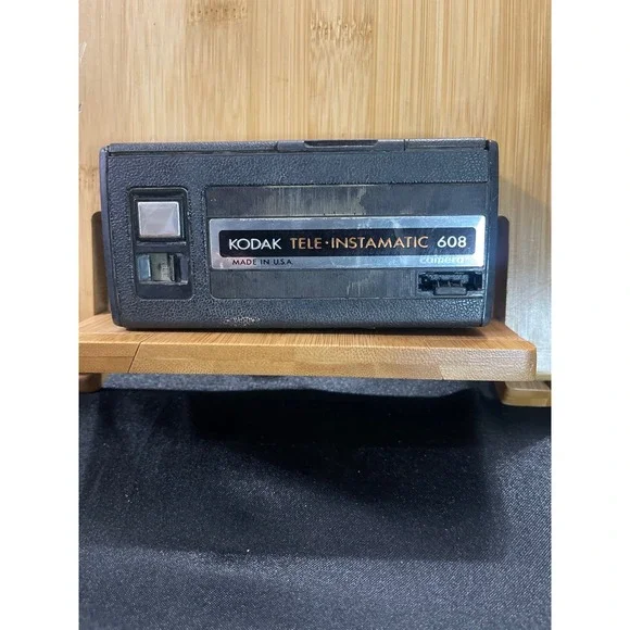 Kodak Tele-Instamatic 608 Vintage 110 Pocket Film Camera Black Made in USA