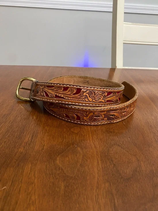 Vintage Women’s Tony Lama Leather Western Belt JANICE - 28in