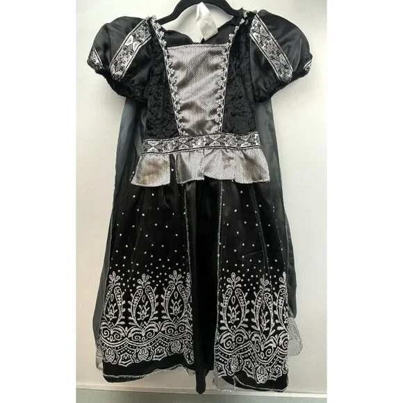 Girls' Gothic Queen Halloween Costume Dress Size Medium 10-12 Years