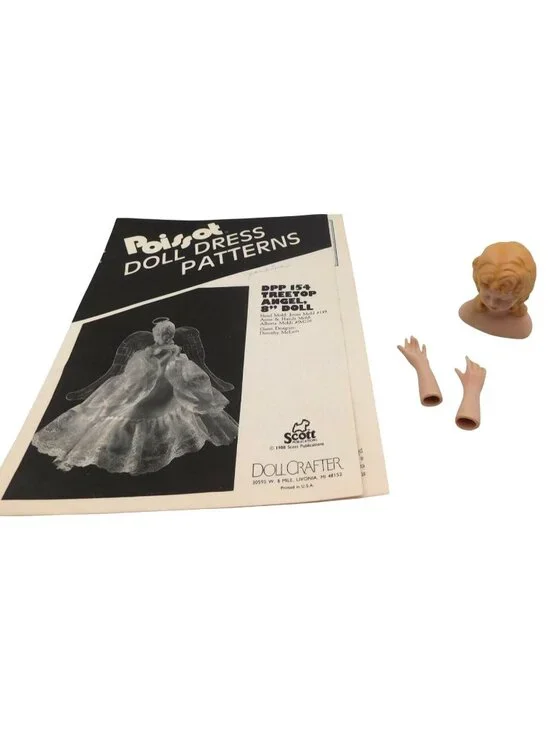 Poissot Treetop Angel Doll Dress Pattern with Head and Hands DPP154 Uncut 1988