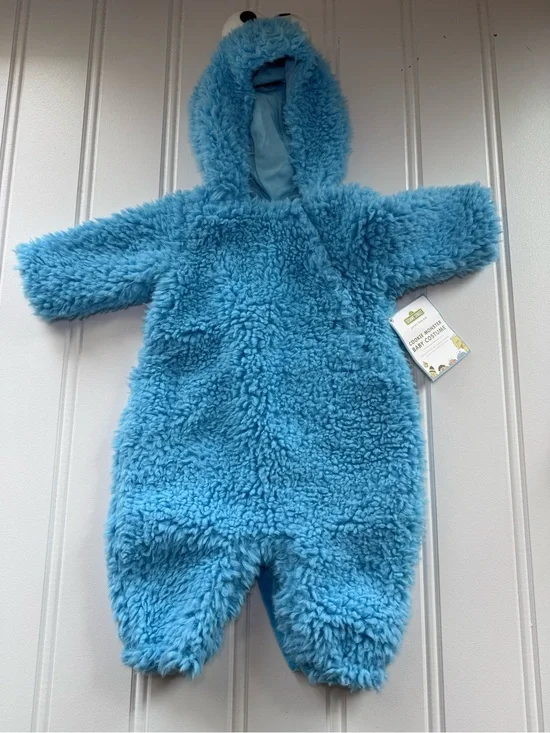 Pottery Barn Kids Sesame Street Baby COOKIE MONSTER Costume 0-6 Months NEW 2098