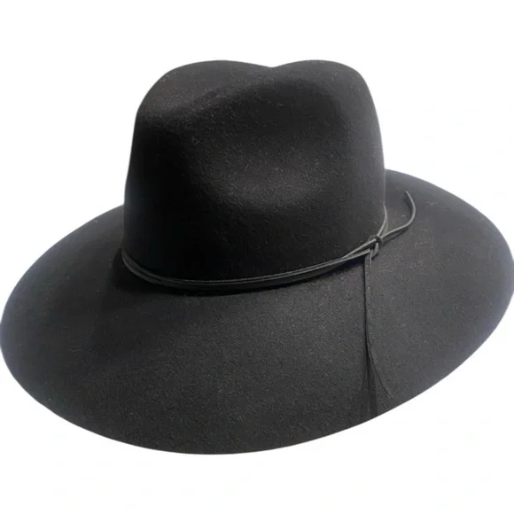 Nordstrom Women’s Fedora Black Wool Hat New by Phenix