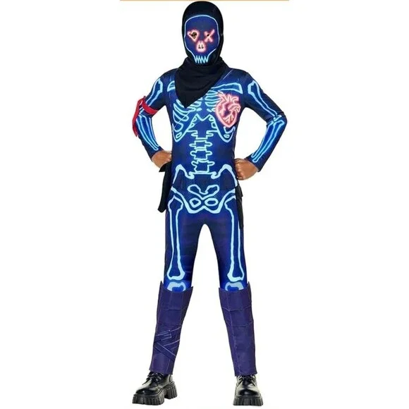 Fortnite Skull Party Trooper Kids Costume Medium